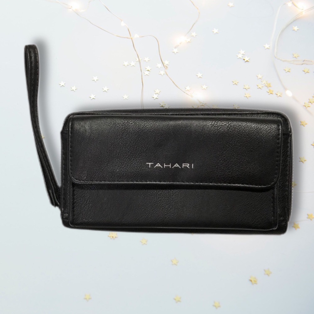 Tahari ID Protection‘Front Pocket Organizer’ Black Wristlet - Wallet NWT